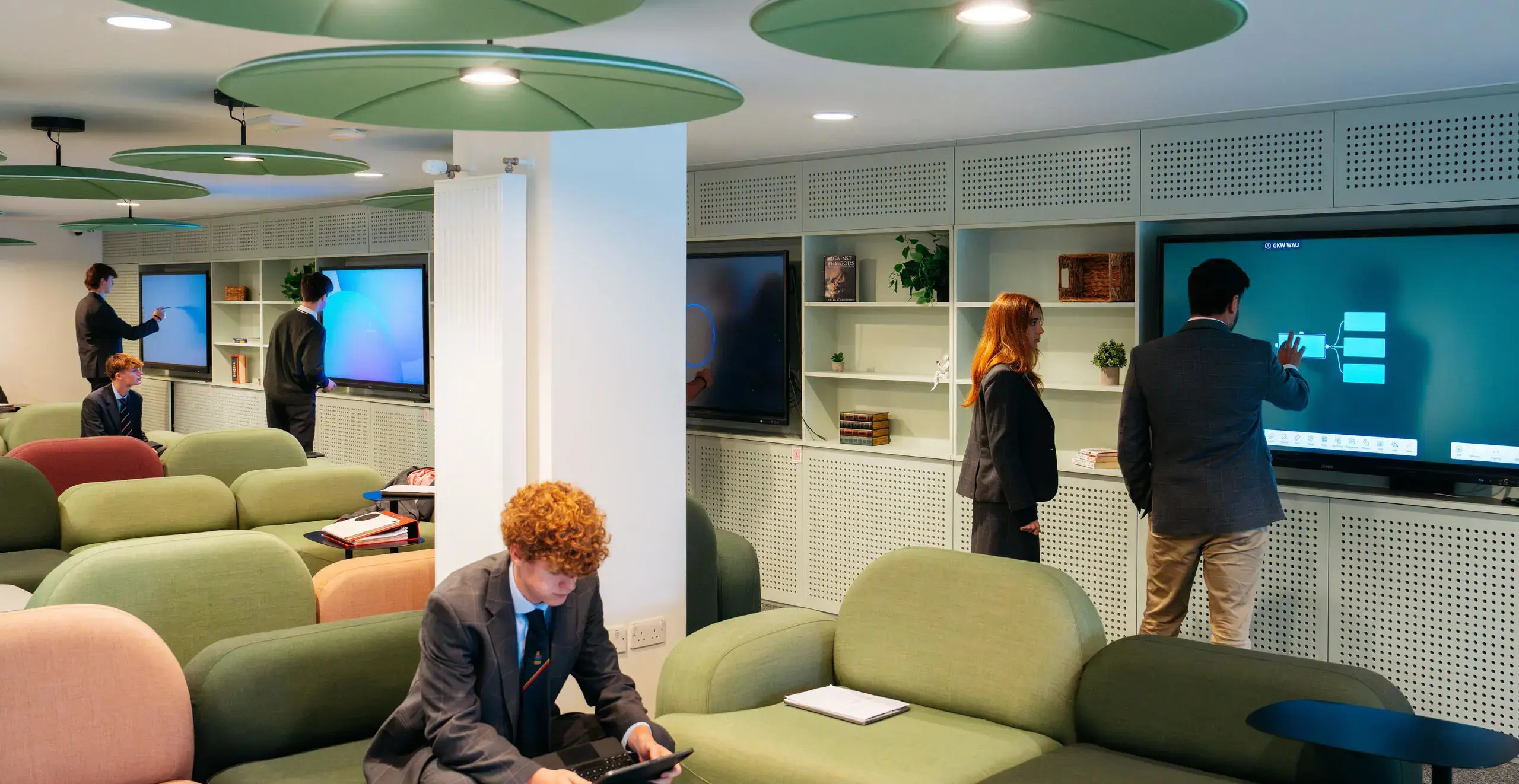 Students in The Hub